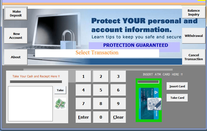 ATM system (simulation)