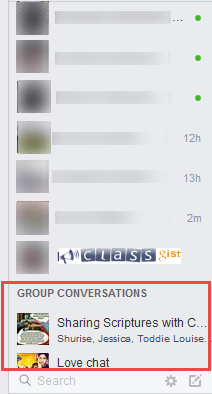 Mute a group chat conversation on Facebook