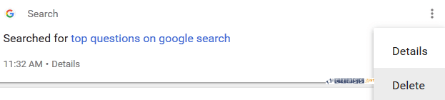 How to delete your google search history