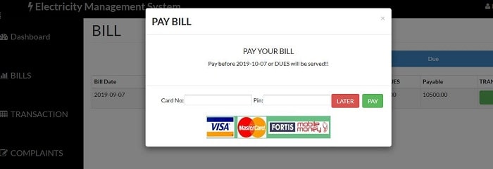 Web-based electricity billing and payment management system (PHP source codes)