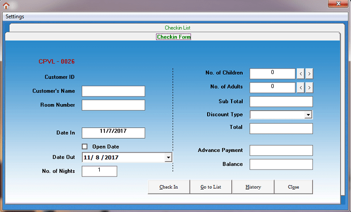 Hotel database management system