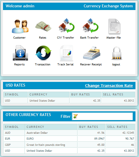 Automated currency exchanger system Automated currency exchanger system
