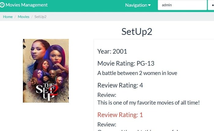 movies and music reviews and rating system