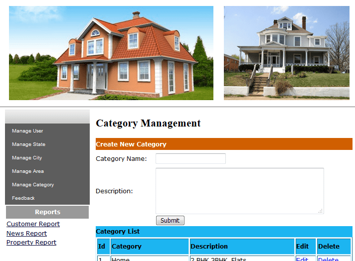 Estate agent and property management system