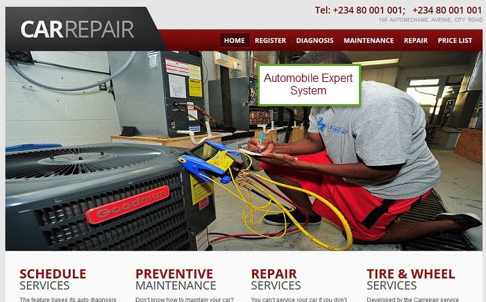 Online expert system for car repair and maintenance (PHP source codes)