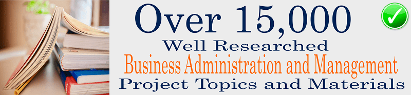 Business administration and management project topics