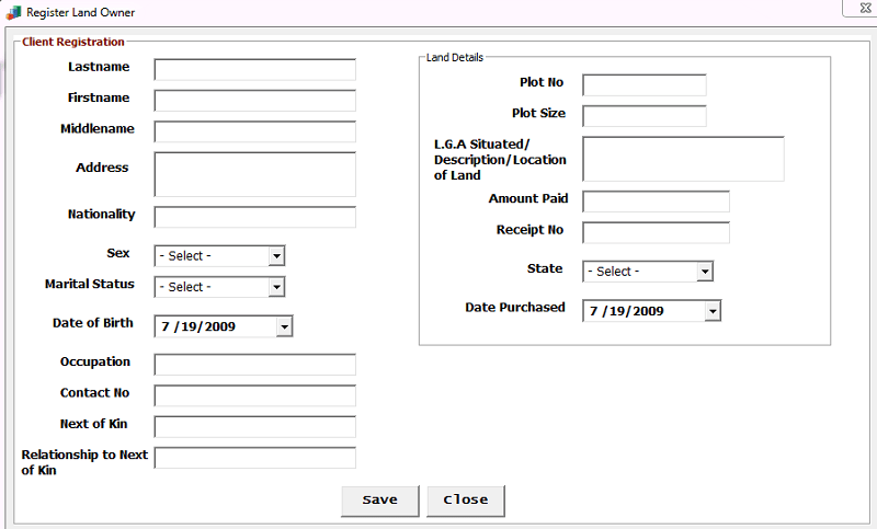 Land information system