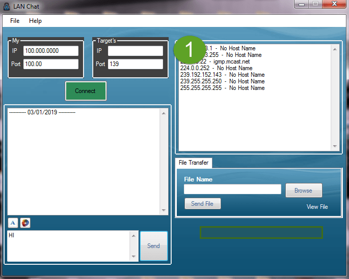 Peer to peer LAN chat application Peer to peer LAN chat application