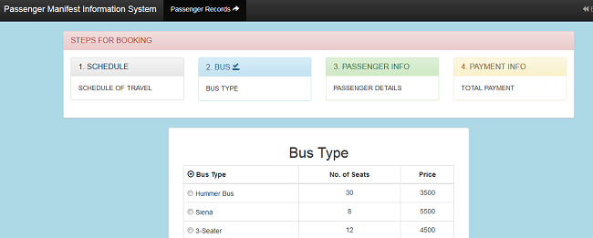 Web-based passenger manifest information system (PHP source codes)