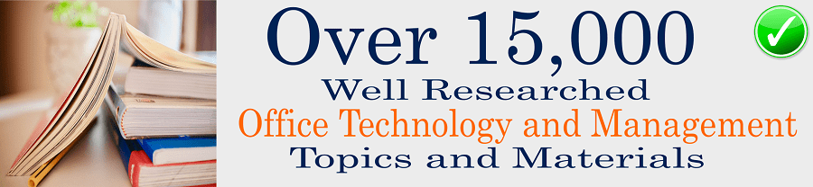 Office technology and management topics Office technology and management topics