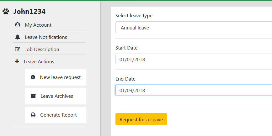 Online leave management system (free php source codes) Online leave management system (free php source codes)