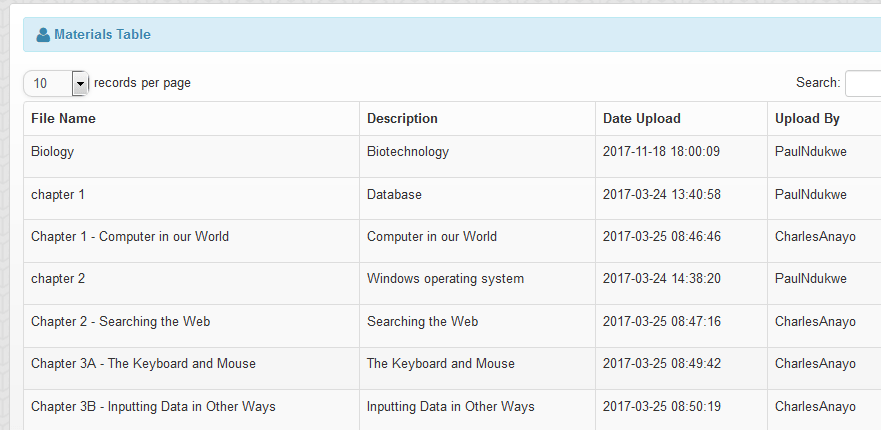 E-learning system (PHP source codes)