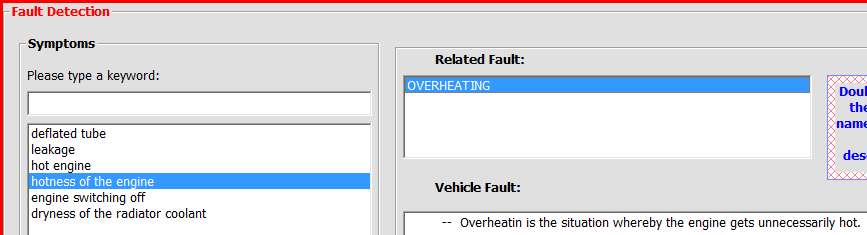 Expert system for automobile fault detection and diagnosis