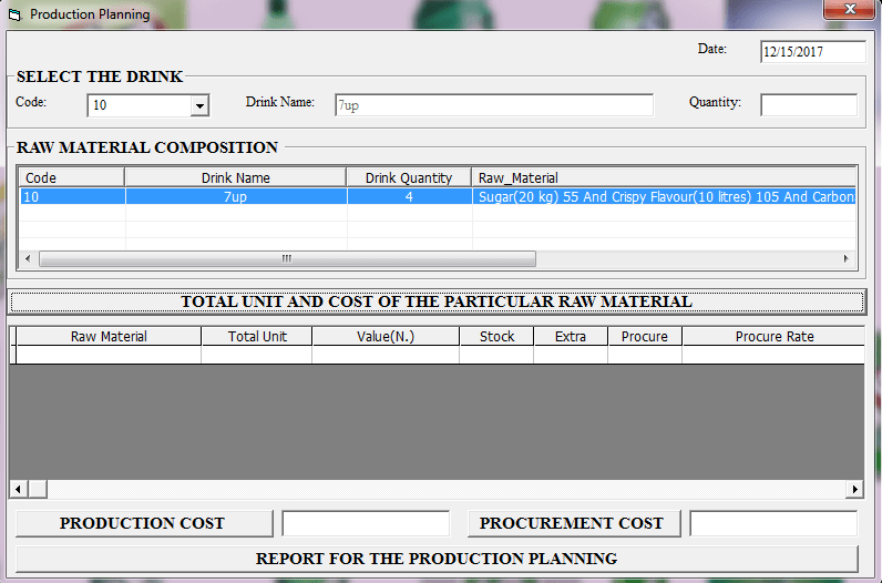 Production control system