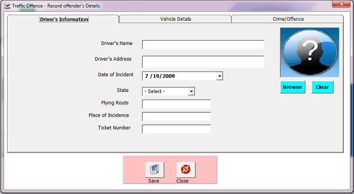 Traffic offence documentation system Traffic offence documentation system