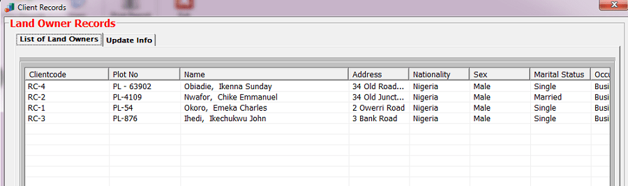 Land information system