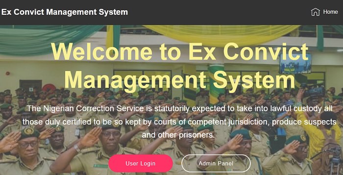 Online ex-convict management system (PHP source codes)