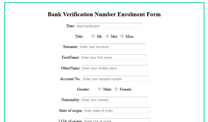 Online bank verification number system (PHP source codes) Online bank verification number system (PHP source codes)