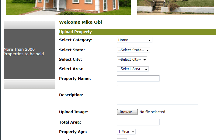 Estate agent and property management system