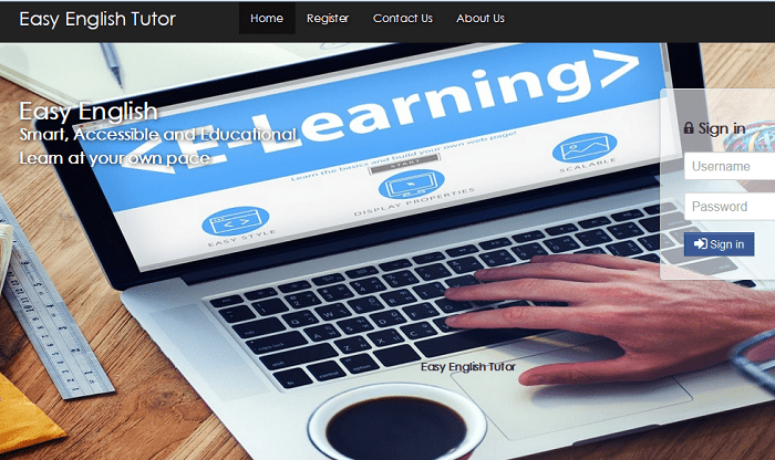 Online English tutoring and learning system (PHP source codes)